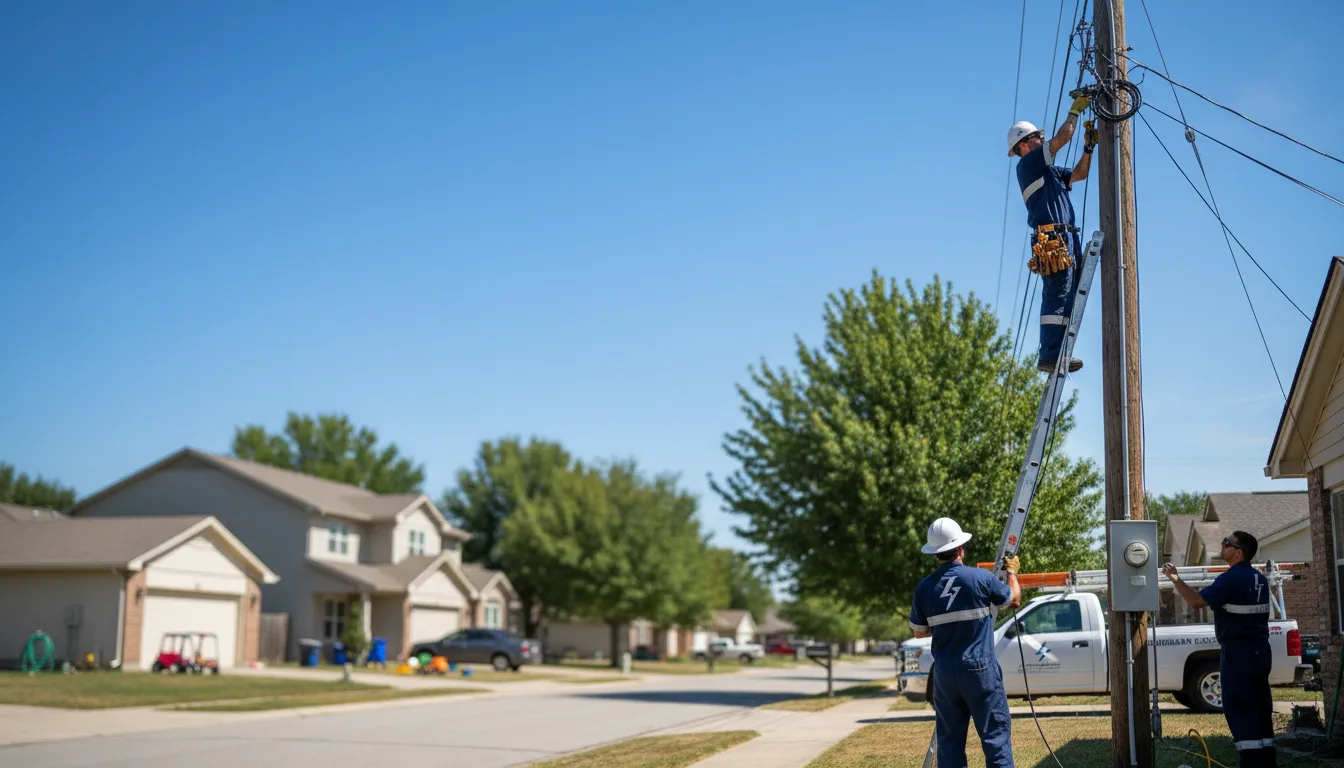 Residential electrician providing installation services in Moulton, TX